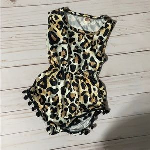 Adorable leopard print onesie